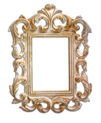 antique victorian style frame. isolated on white