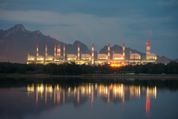Obraz na płótnie Canvas Coal power plant, Mae Moh Power Plant, Lampang, Thailand