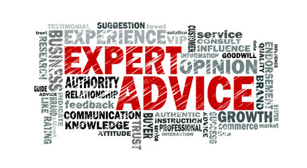 Fototapeta premium expert advice word cloud