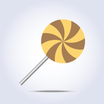 recommend clip art: lollipop caramel icon on gray background