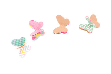Butterfly paper on White Isolate Background