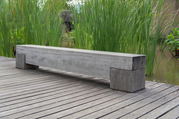 wooden bench