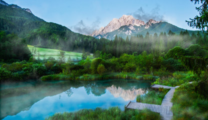 Fototapeta na wymiar Sava spring, Zelenci, Slovenia