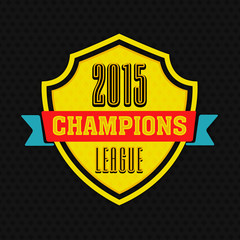 Cricket sports concept with winning shield.