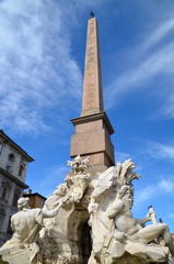 Fototapeta na wymiar Fontana dei Quattro Fiumi in Piazza Navona, Rome