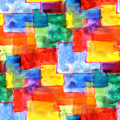 Mural multicolored squares background  seamless patter