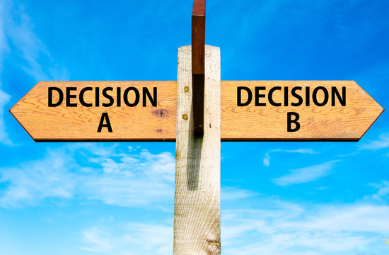 Decision A and Decision B messages
