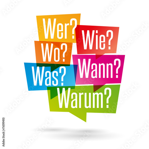 "WFragen wer, wie, was, wo, wann, warum" Stockfotos und lizenzfreie