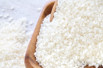 Asian white rice or uncooked white rice