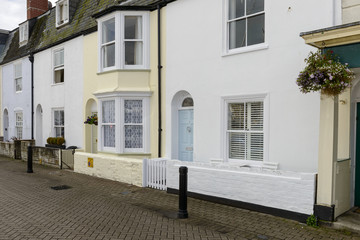Fototapeta na wymiar old cottages at Weymouth, Dorset