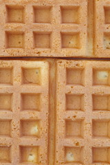 Close - up Delicious sweet waffle background
