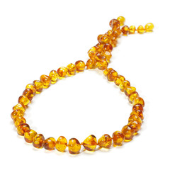 Amber fashio accessory isolated on the white background