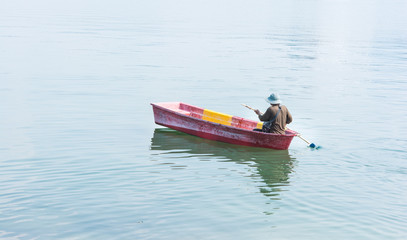 Fototapeta na wymiar Traditional boat at fisherman village