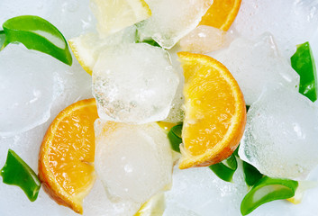 Fruits on ice