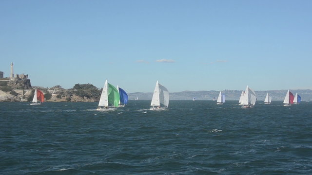 Sailboats in the San Francisco Bay, California