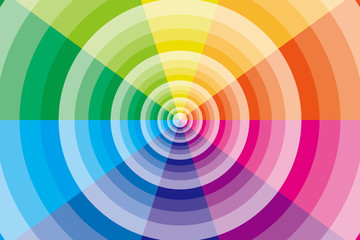 Obraz premium #Background #wallpaper #Vector #Illustration #design #free #free_size #charge_free #colorful #color rainbow,show business,entertainment 背景,素材,壁紙,虹,虹色,レインボー,七色,放射状,カラフル,放射,円,輪,丸,ワープ,空間,異次元,四次元,異空間,亜空間