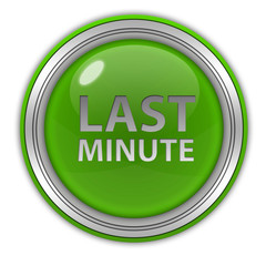 Last minute circular icon on white background