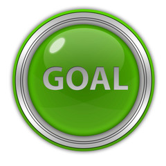 Goal circular icon on white background