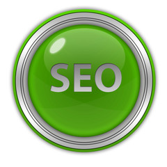 Seo circular icon on white background