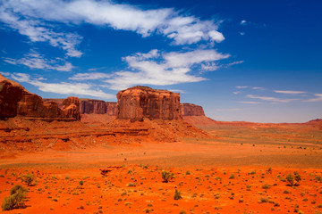 Iconic peaks of rock formations in the Navajo Park of Monument V