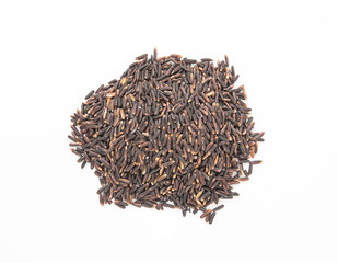 Rice berry on white background