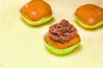 Preparing cupcakes