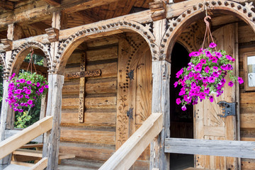Front of Jaszczurowka Chapel - Poland.