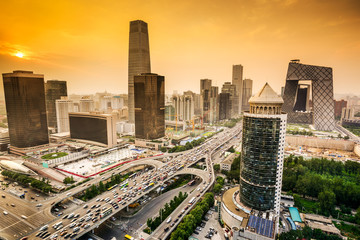 Beijing, China Financial District Skyline