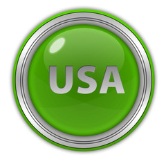 Usa circular icon on white background