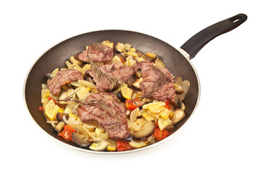 meat and zucchini