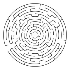 Black round maze