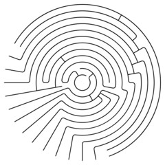 Black round maze