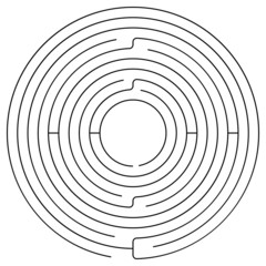 Black round maze