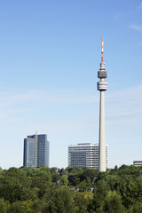 Fototapeta premium Skyline und Wahrzeichen von Dortmund, Deutschland