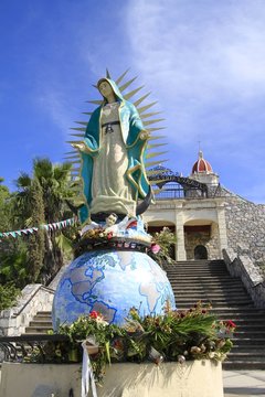 Virgen de Guadalupe sculpture - Santiario