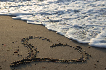 Herz am Strand
