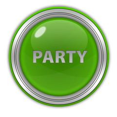 Party circular icon on white background