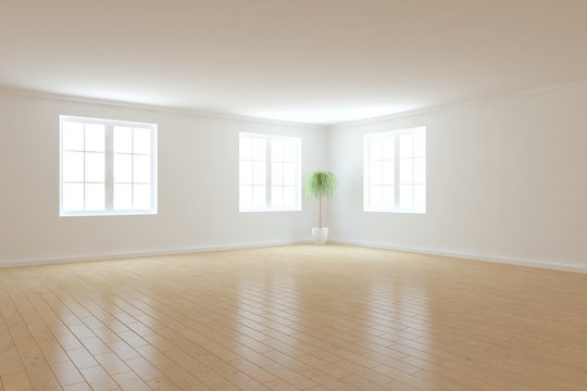 white empty interior
