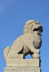 Fototapeta na wymiar Chinese Sculpture Shih tsza in St.Petersburg.