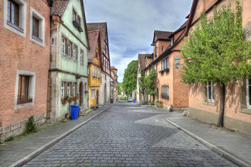 Fototapeta na wymiar Street in Rothenburg ob der Tauber, Germany