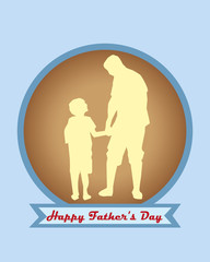 fathers day card, retro style. vector illustration