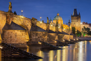 Fototapeta na wymiar Charles Bridge - Prague , Czech Republic