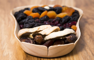 Bowl with dried fruits