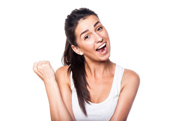 Fototapeta premium Oh wow, I won! That's incredible!