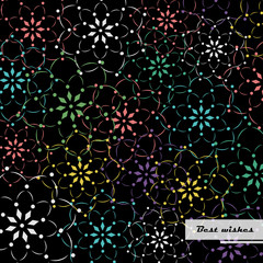 Colourful flower pattern background