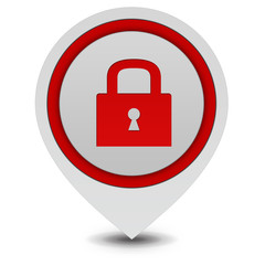 protect pointer icon on white background