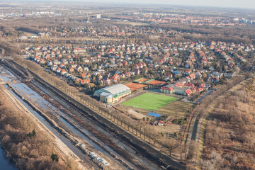 Aerial view of Wroclaw city