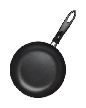 Pan with handle on white background