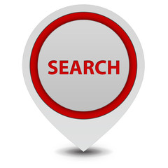 search pointer icon on white background