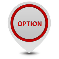 option pointer icon on white background